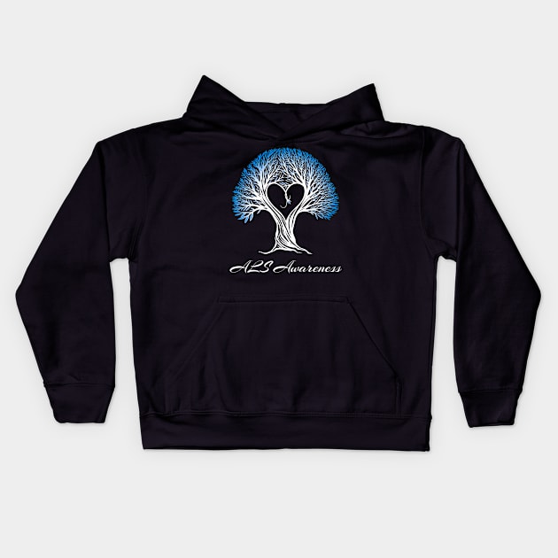 ALS Awareness Kids Hoodie by MerchAndrey